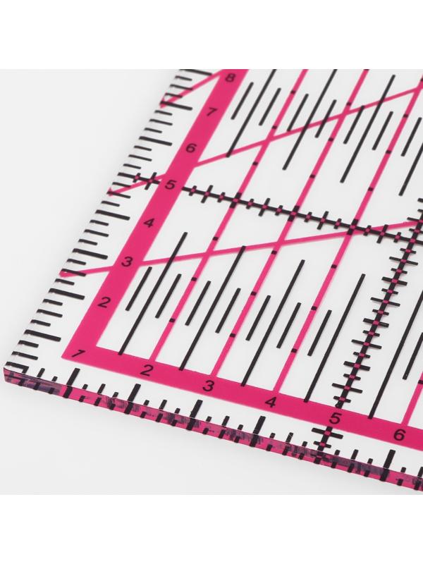 Набор линеек для квилтинга и пэчворка 30×30/25×25/15×15/10×10 см, толщина 3 мм