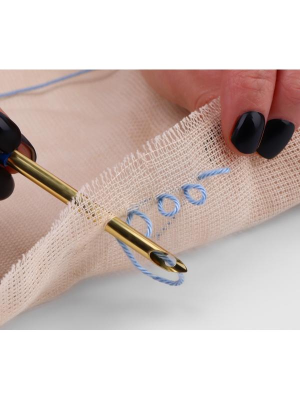 Набор игл для вышивания, для ковровой техники, d = 0,9/1/1,2/1,4/1,6/1,8/2/2,5/3/3,5/5 мм, со сменными ручками