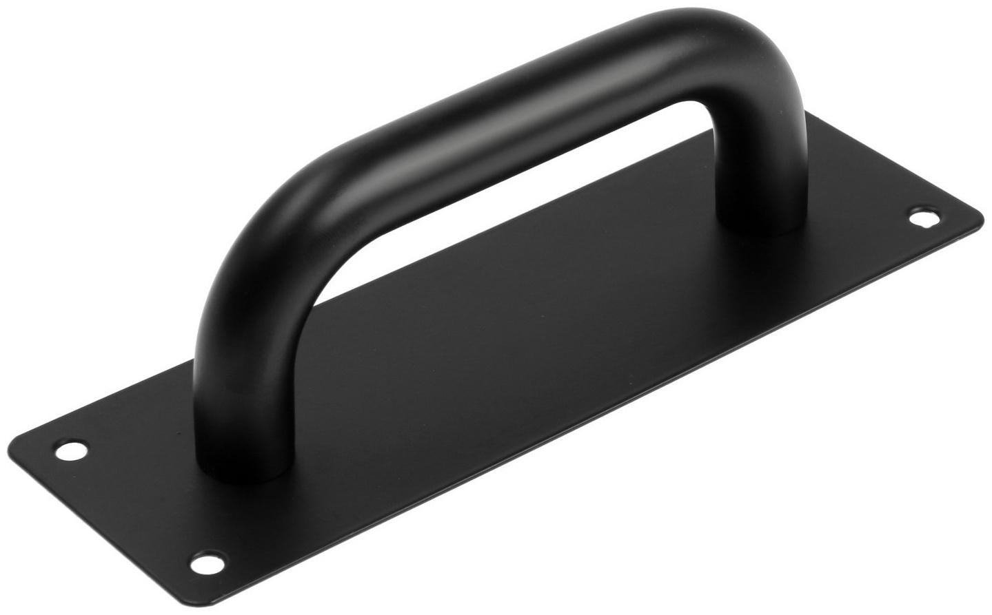 Ручка дверная, цвет черный, 200х65 мм