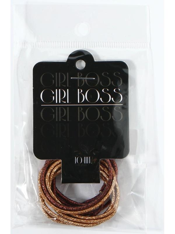 Набор резинок на подвесе Girl boss,10 шт., диам. 3,5 см