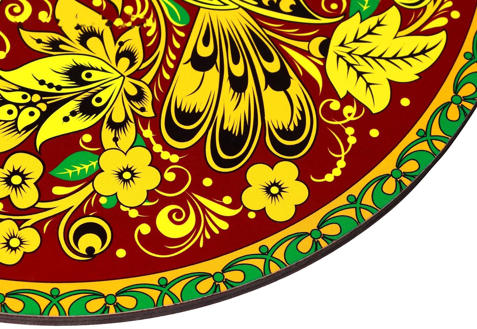 Доска разделочная и сервировочная круглая кухонная 