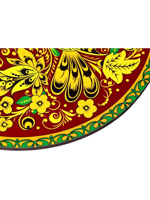 Доска разделочная и сервировочная круглая кухонная 