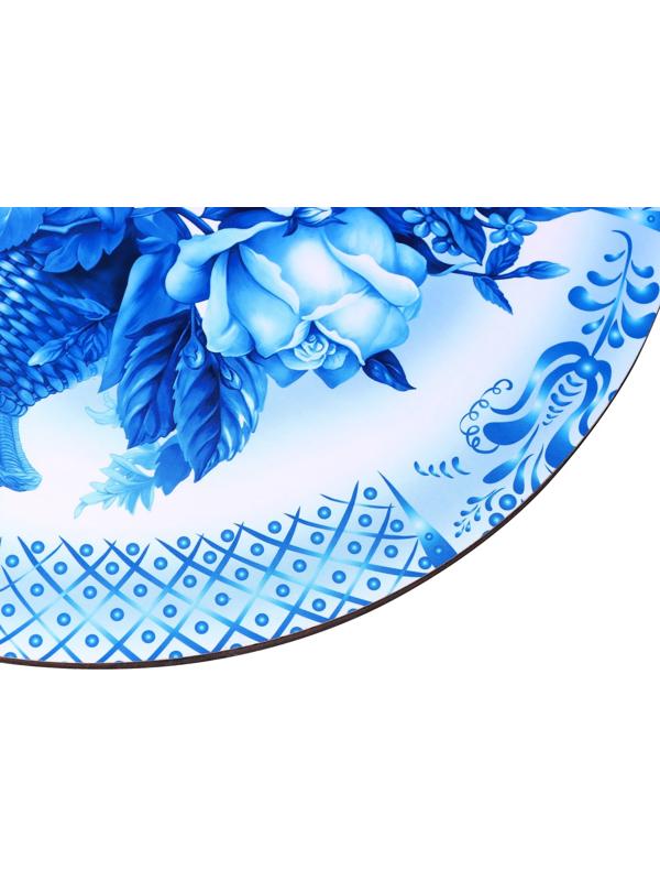 Доска разделочная и сервировочная круглая кухонная 