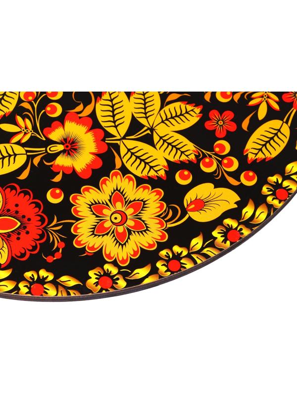 Доска разделочная и сервировочная круглая кухонная 