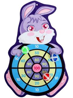 Дартс «Зайчик», 3 шарика на липучках, крючок