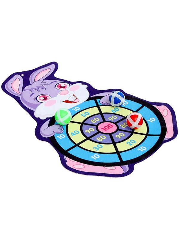 Дартс «Зайчик», 3 шарика на липучках, крючок