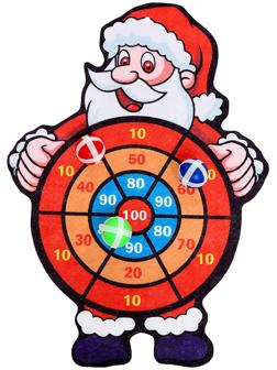 Дартс «Дед мороз», 3 шарика на липучках, крючок