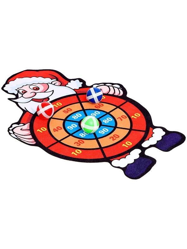 Дартс «Дед мороз», 3 шарика на липучках, крючок