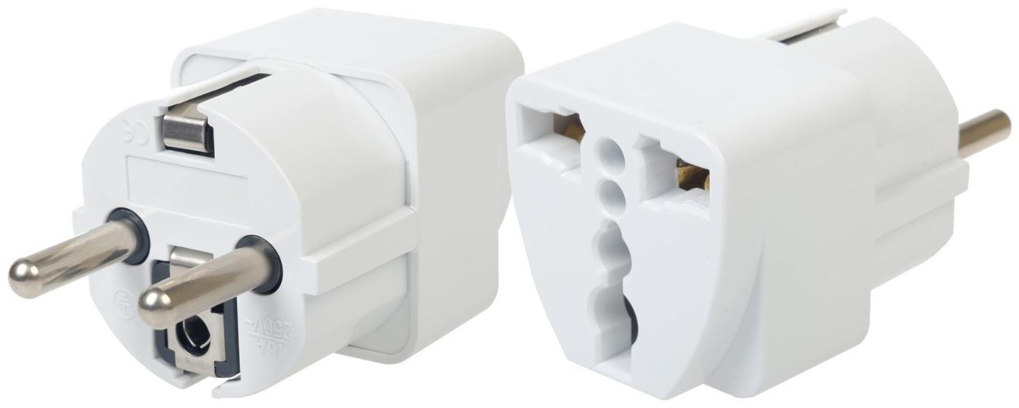 Адаптер универсальный, на азиатскую вилку, с/з, 6A, 230В, 1300Вт, IP20, белый, 27405 6, duwi