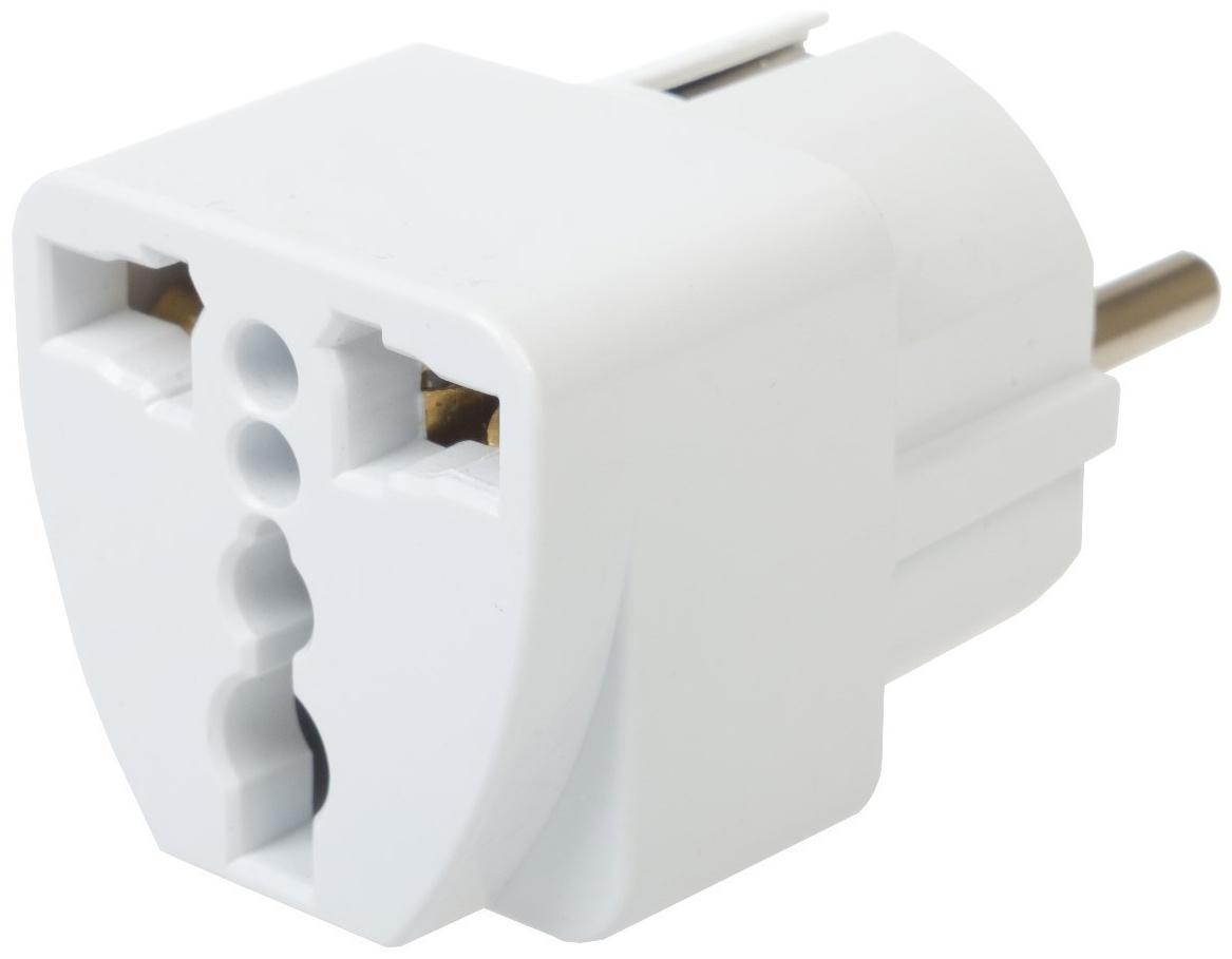 Адаптер универсальный, на азиатскую вилку, с/з, 6A, 230В, 1300Вт, IP20, белый, 27405 6, duwi