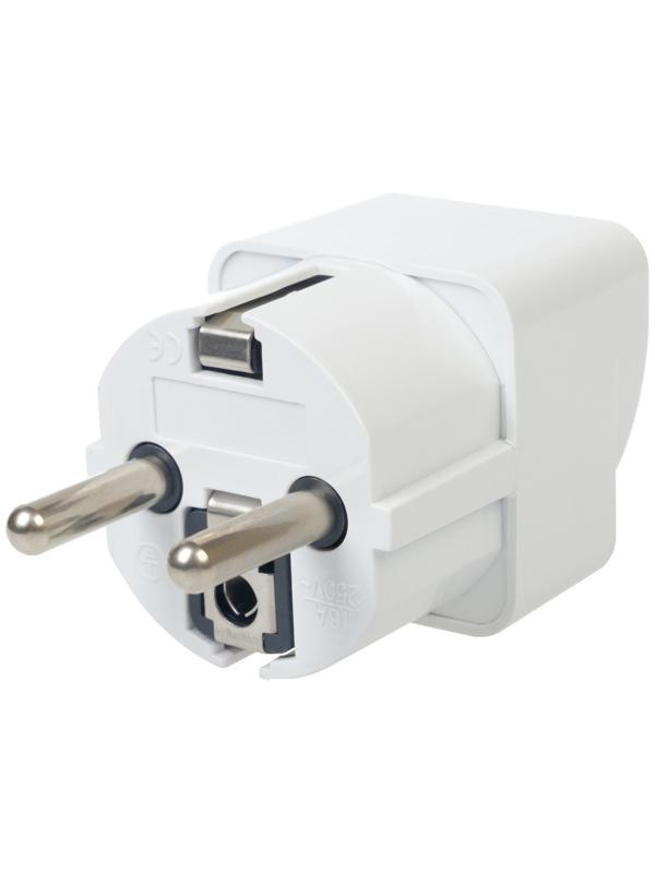 Адаптер универсальный, на азиатскую вилку, с/з, 6A, 230В, 1300Вт, IP20, белый, 27405 6, duwi