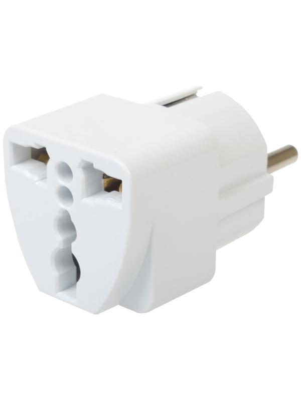 Адаптер универсальный, на азиатскую вилку, с/з, 6A, 230В, 1300Вт, IP20, белый, 27405 6, duwi