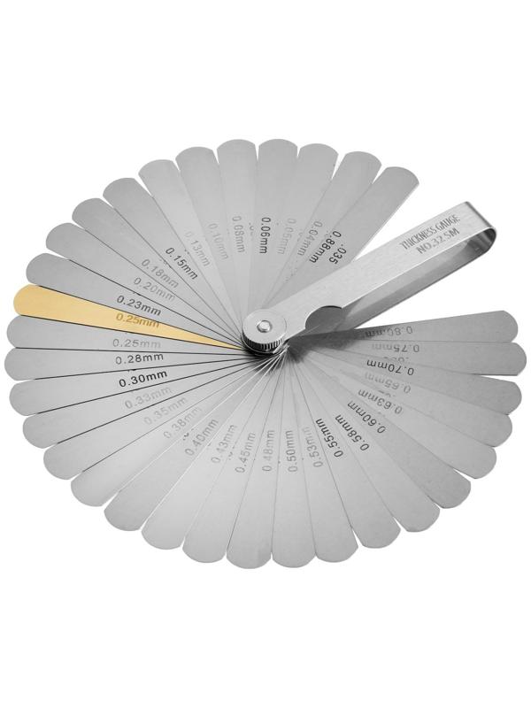 Набор щупов для измерения зазоров ТУНДРА, 0.04 - 0.88 мм, 32 шт.