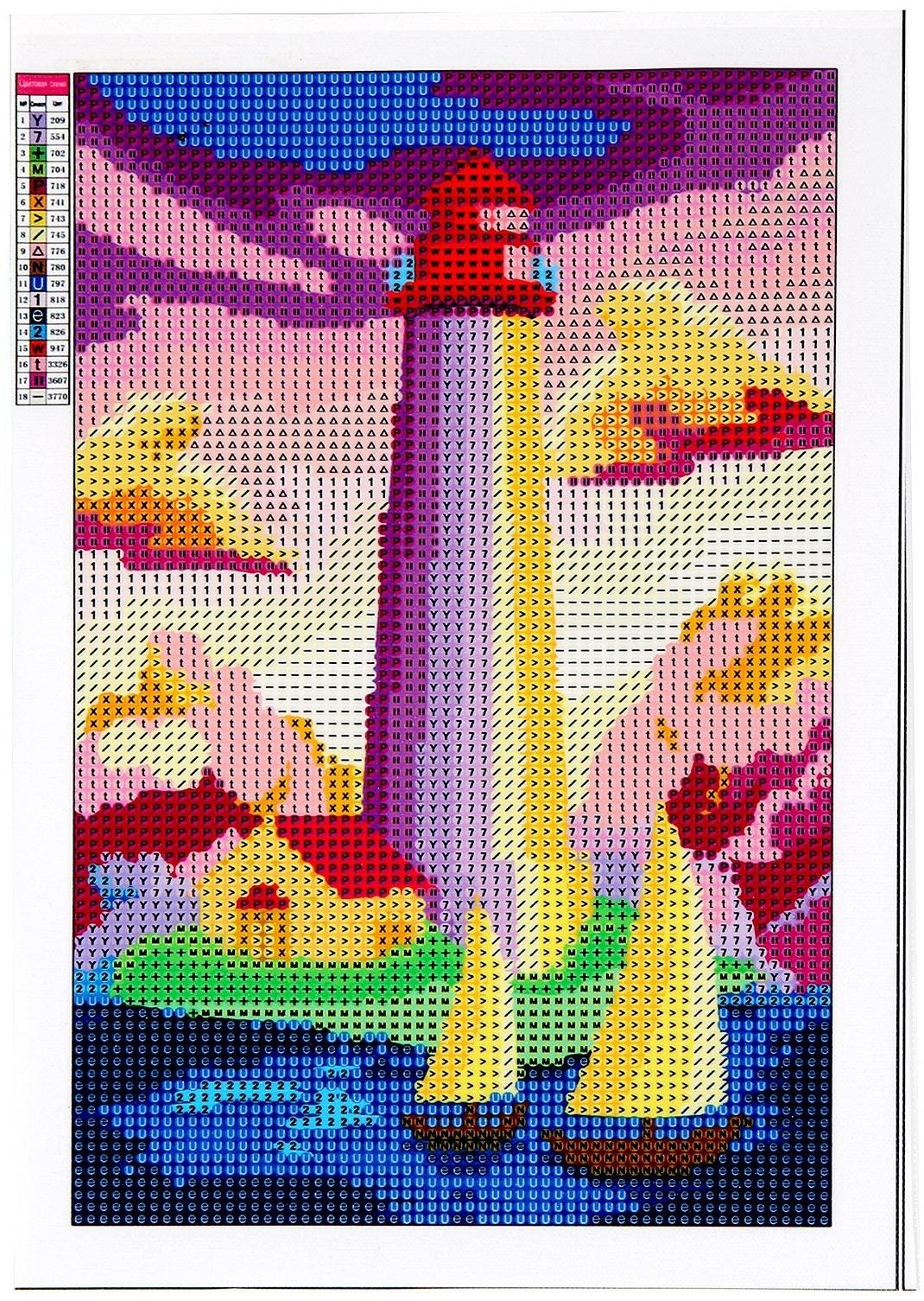 Алмазная вышивка с полным заполнением на холсте «Маяк»‎, 20 х 30 см