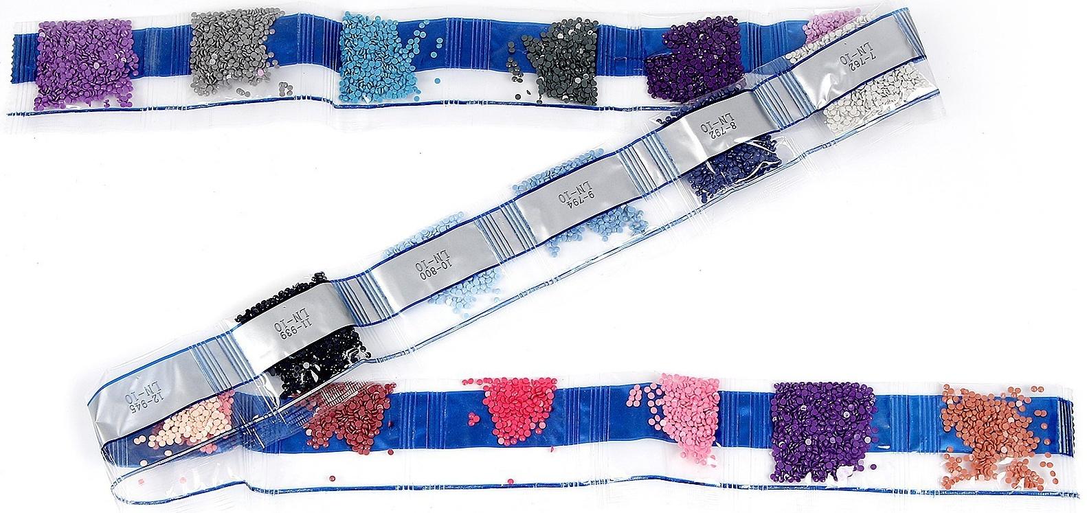 Алмазная вышивка с частичным заполнением «Девушка с зонтиком»‎, 20 х 30 см