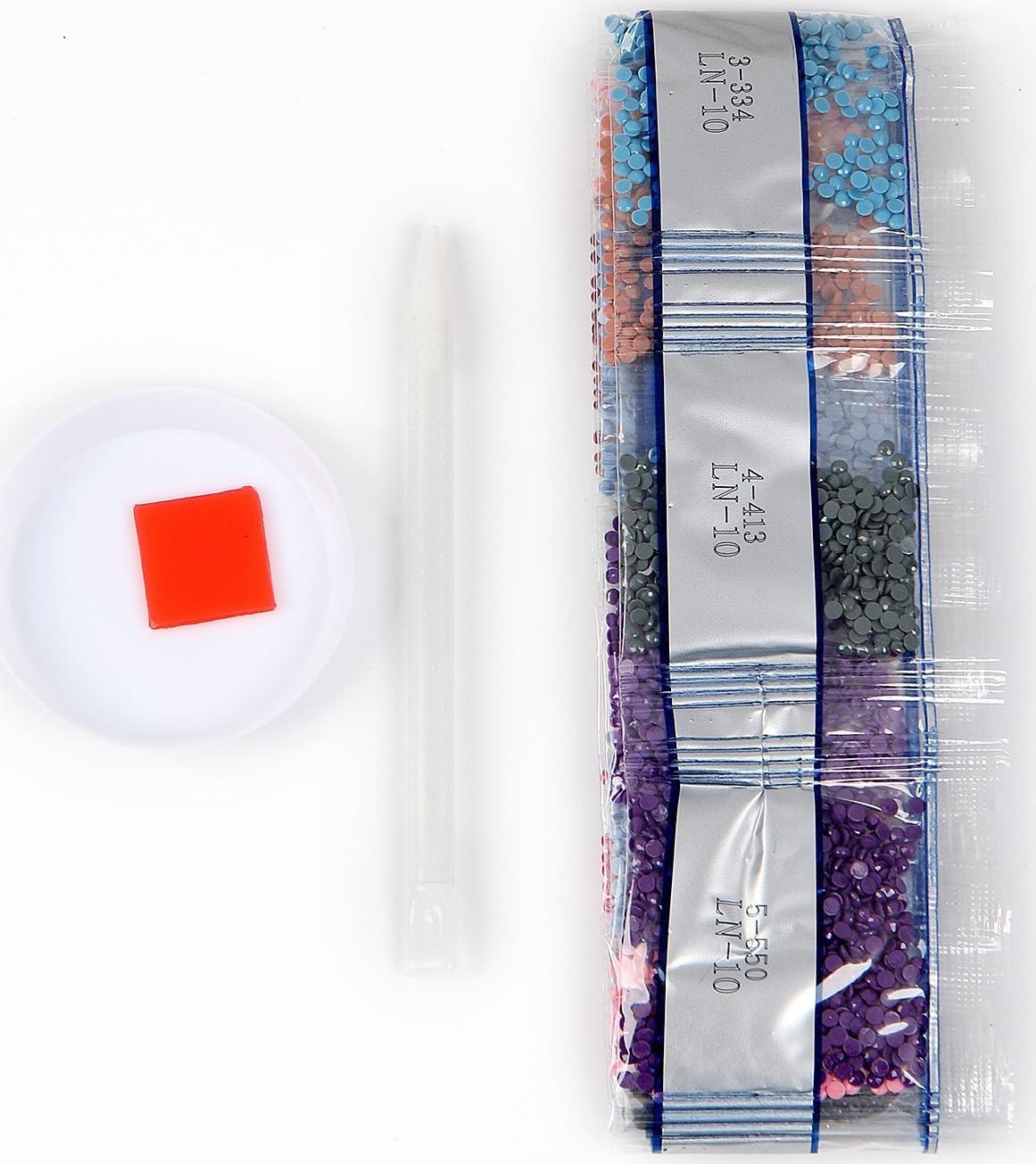 Алмазная вышивка с частичным заполнением «Девушка с зонтиком»‎, 20 х 30 см