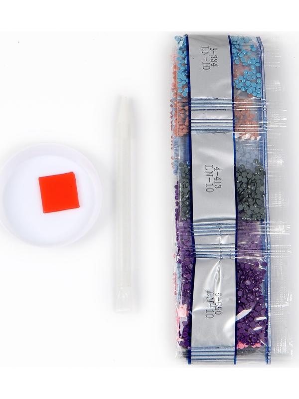 Алмазная вышивка с частичным заполнением «Девушка с зонтиком»‎, 20 х 30 см