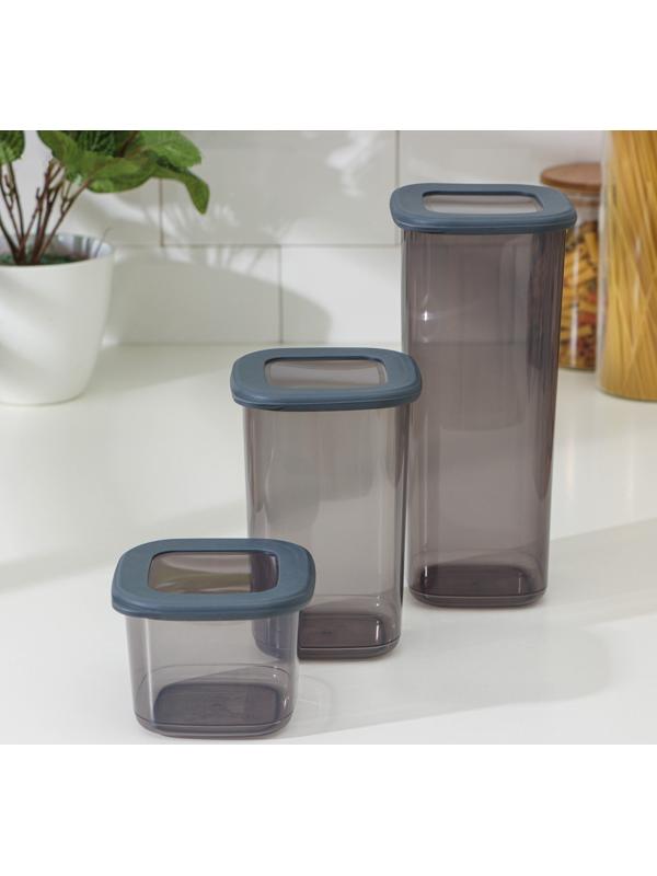 Набор банок для сыпучих продуктов с вакуумной крышкой 3 шт 0,55/1,2/1,75л