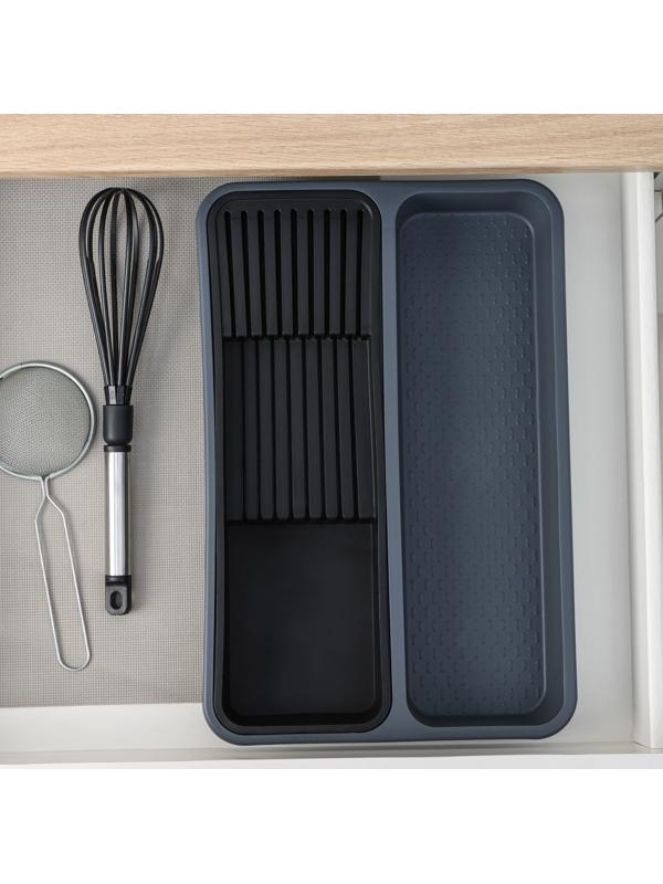 Лоток для столовых приборов и ножей, 40×26×5,1см, 2 отделения