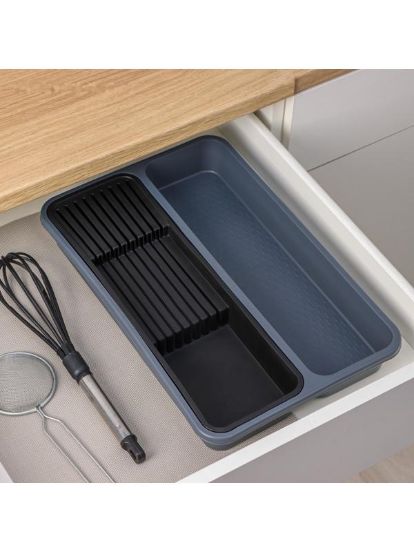 Лоток для столовых приборов и ножей, 40×26×5,1см, 2 отделения