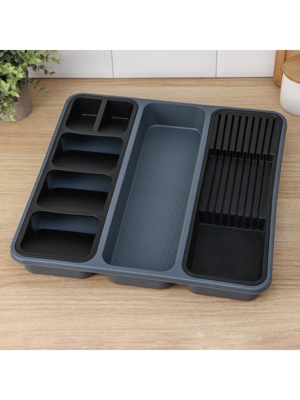 Лоток для столовых приборов и ножей, 40×40×5,1см, 7 отделений