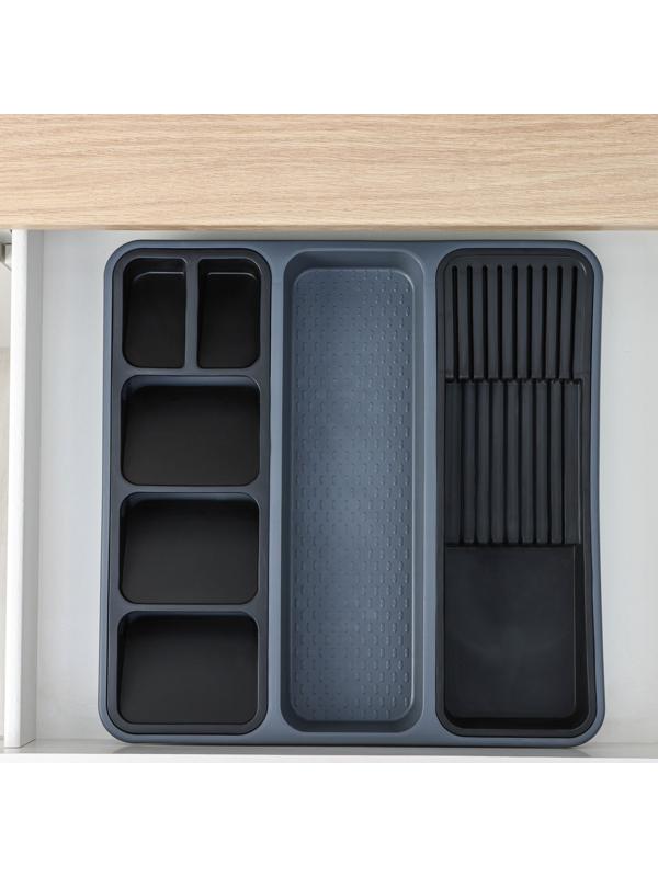 Лоток для столовых приборов и ножей, 40×40×5,1см, 7 отделений