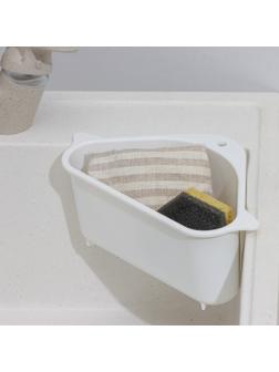 Держатель на раковину для кухонных мелочей BARONESS, 26×14×9 см, цвет белый