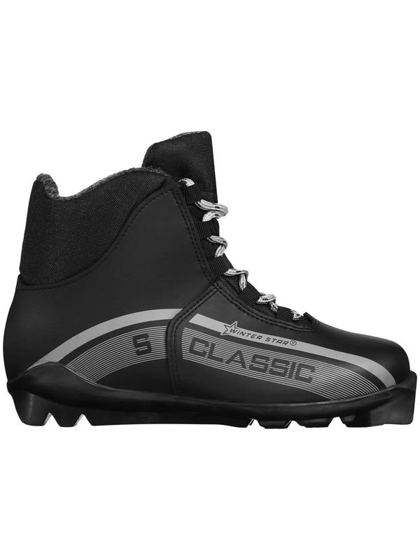 Ботинки лыжные Winter Star classic, SNS, р. 42, цвет чёрный, лого серый