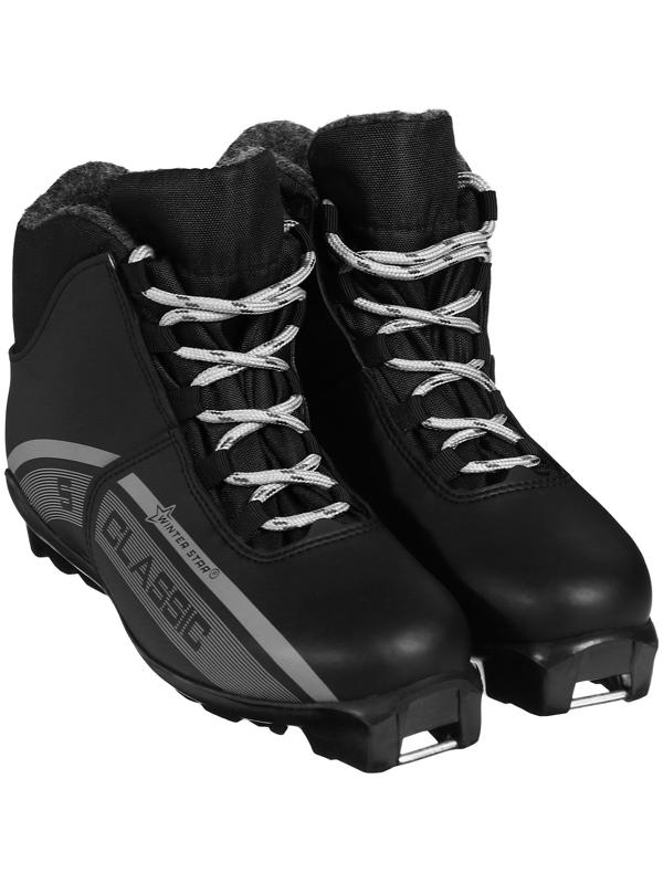 Ботинки лыжные Winter Star classic, SNS, р. 42, цвет чёрный, лого серый