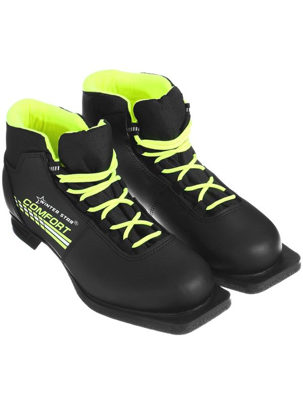 Ботинки лыжные Winter Star comfort, NN75, р. 41, цвет чёрный, лого лайм/неон
