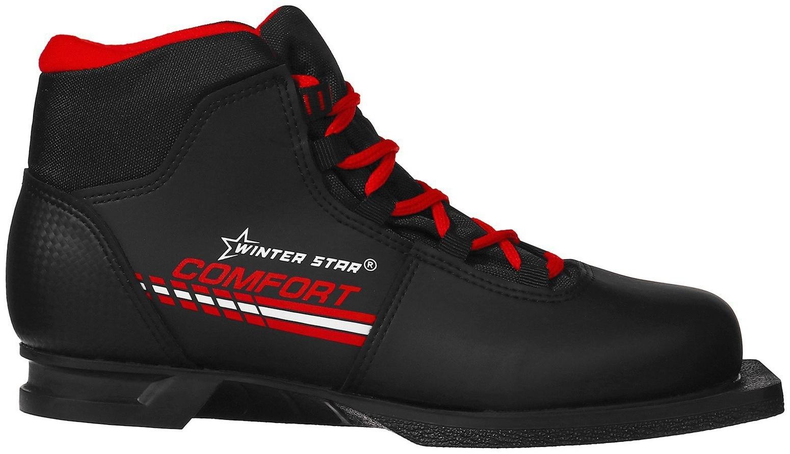 Ботинки лыжные Winter Star comfort, NN75, р. 36, цвет чёрный, лого красный