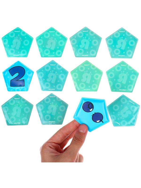 Мемо-игра: развивающие наклейки - присоски многоразовые для игры в ванной «Весёлый счёт» найди пару, 6 пар, 12 стикеров EVA