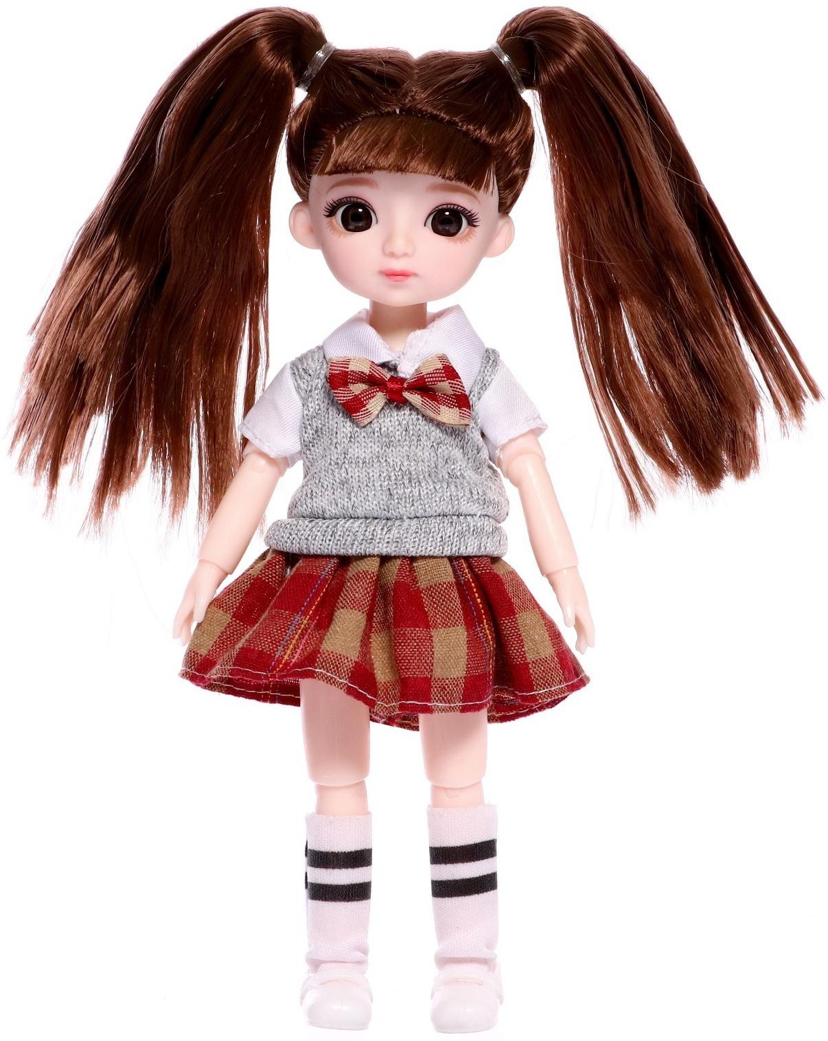 Кукла шарнирная «Арина» в платье, МИКС