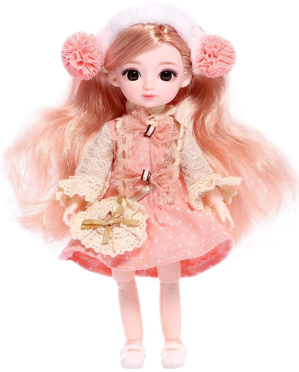 Кукла шарнирная «Арина» в платье, МИКС