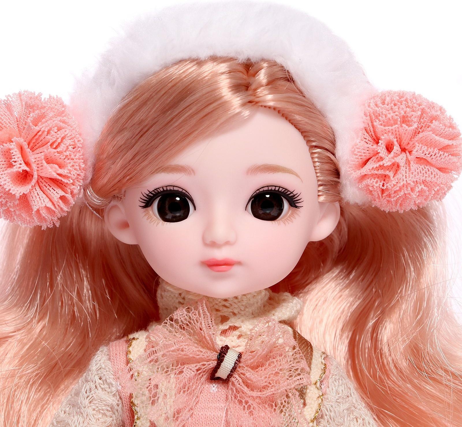 Кукла шарнирная «Арина» в платье, МИКС