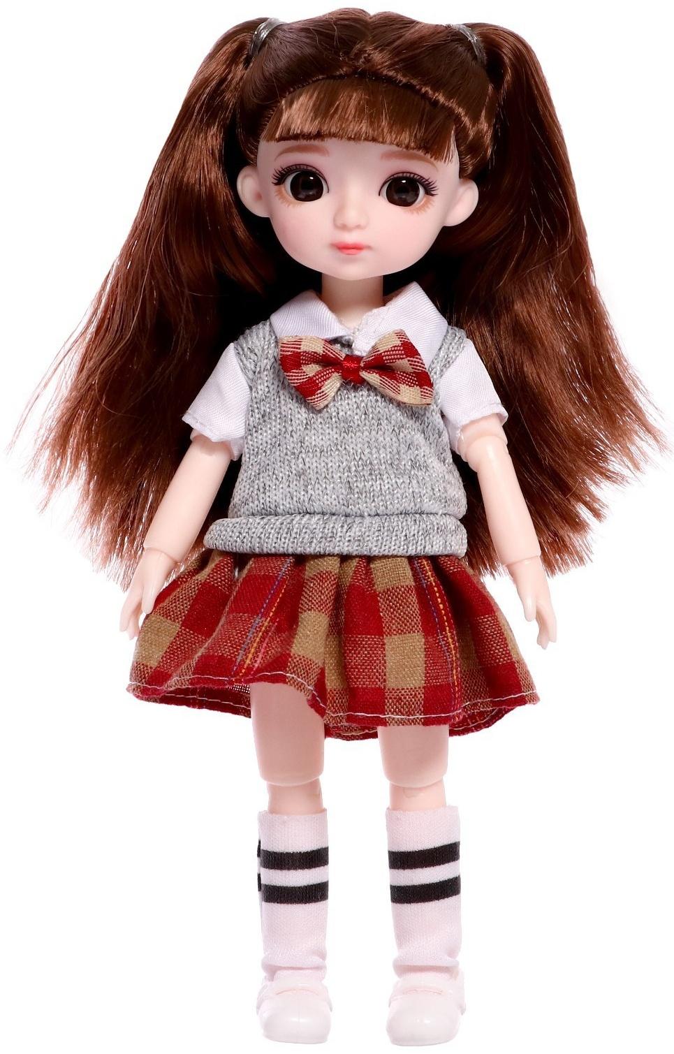 Кукла шарнирная «Арина» в платье, МИКС