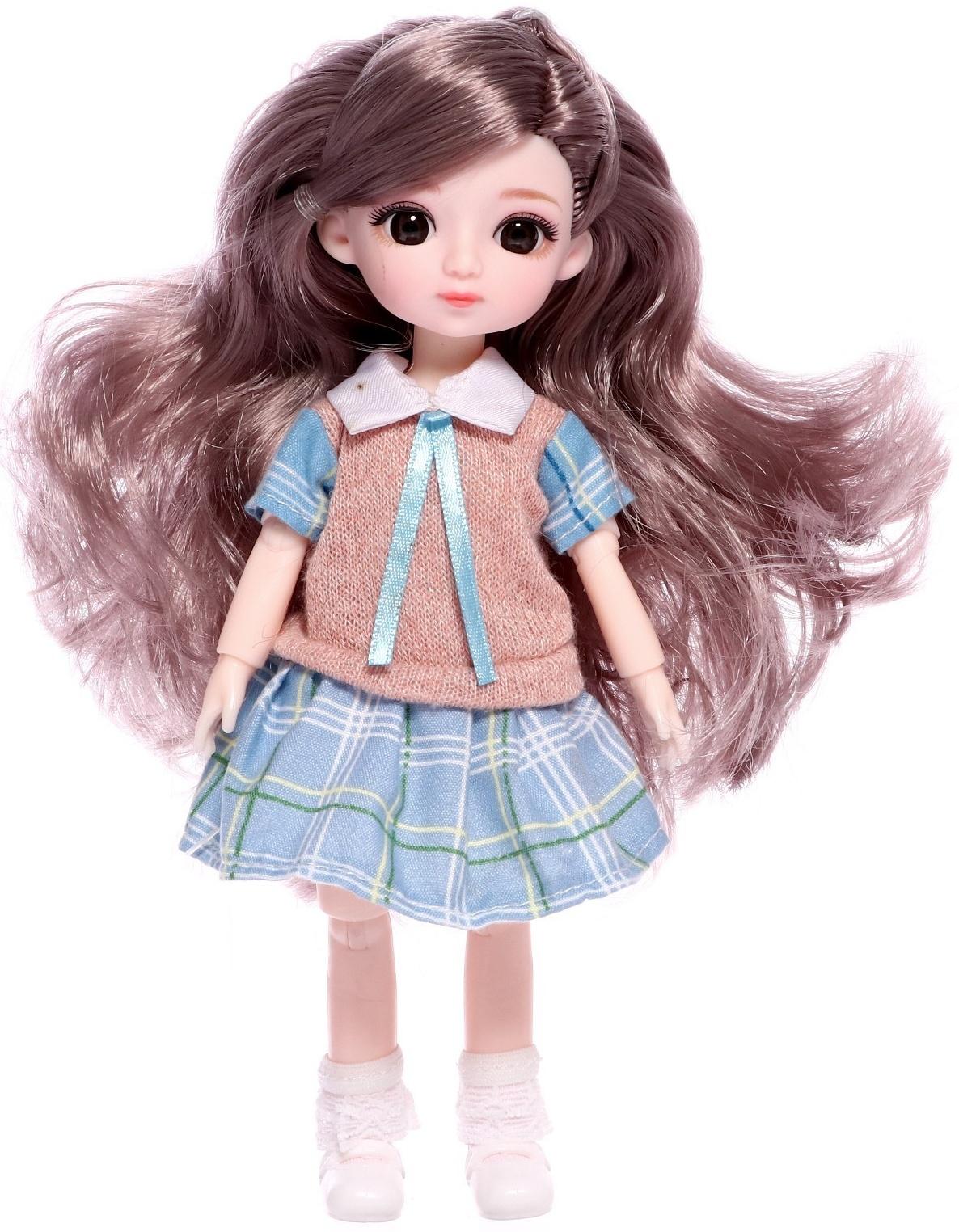 Кукла шарнирная «Арина» в платье, МИКС