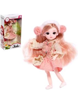 Кукла шарнирная «Арина» в платье, МИКС
