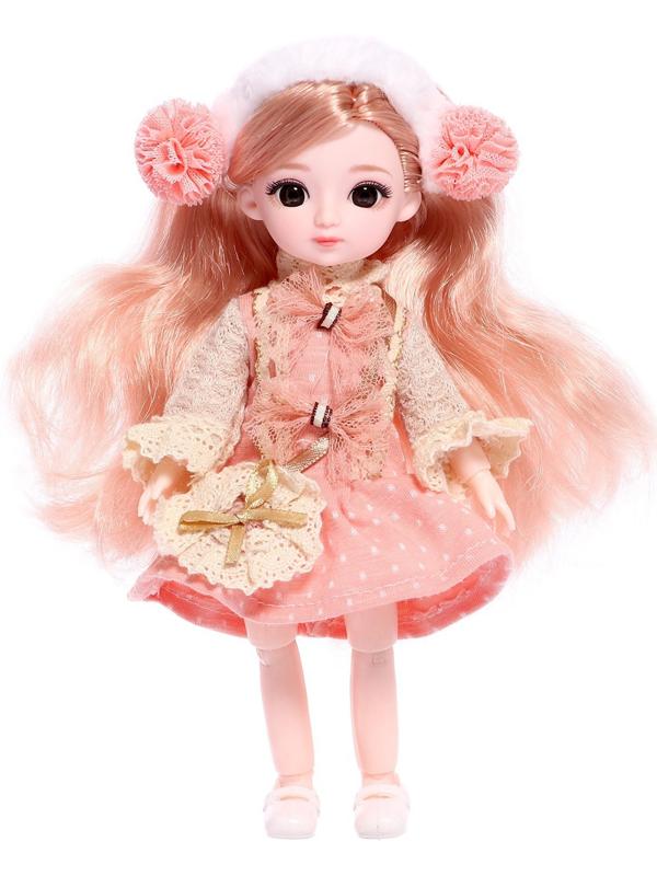 Кукла шарнирная «Арина» в платье, МИКС