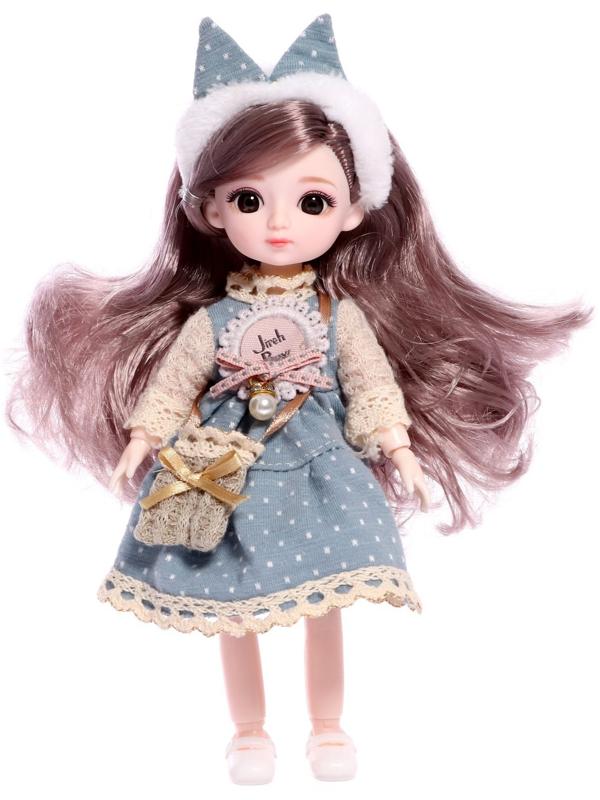 Кукла шарнирная «Арина» в платье, МИКС