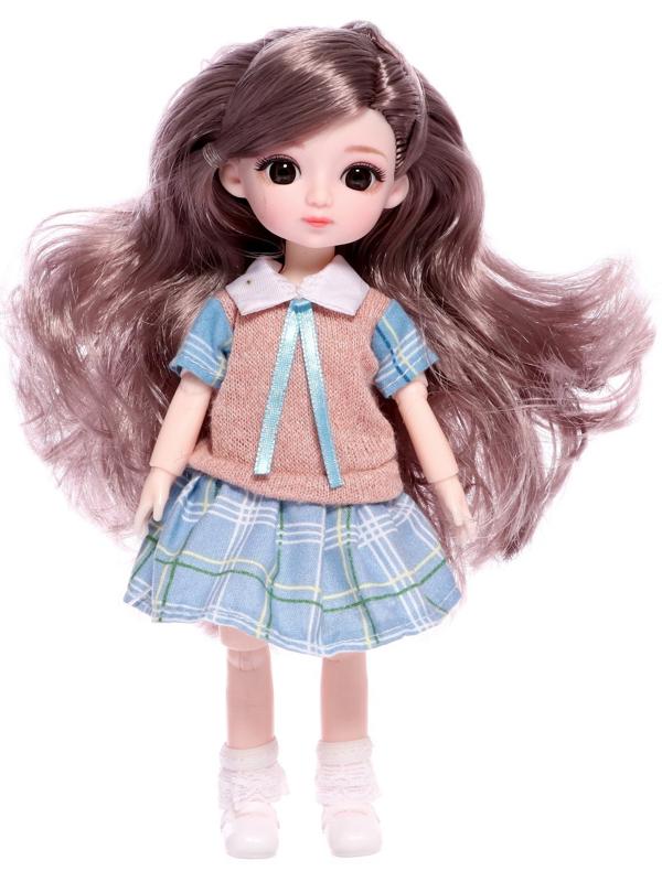 Кукла шарнирная «Арина» в платье, МИКС