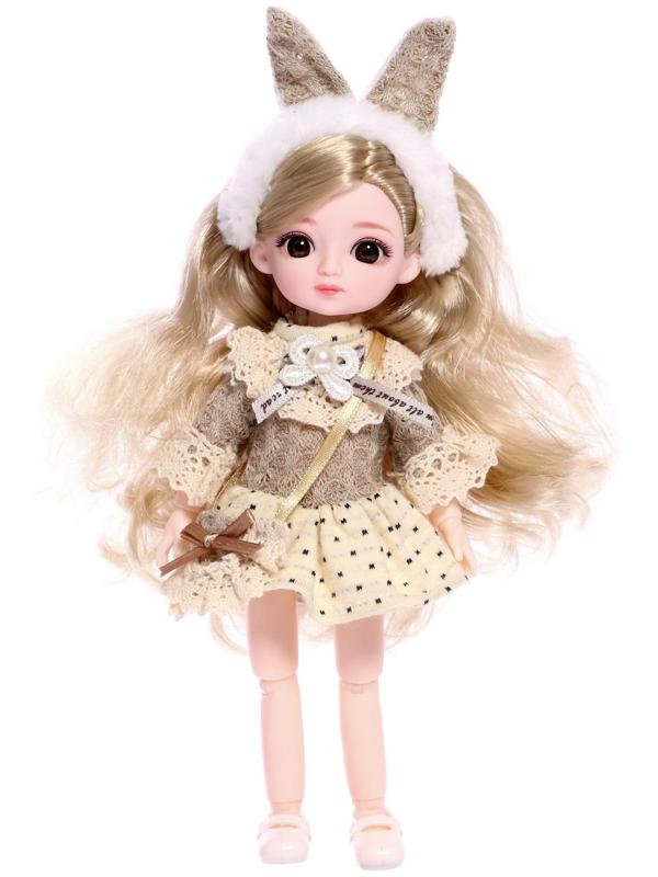 Кукла шарнирная «Арина» в платье, МИКС