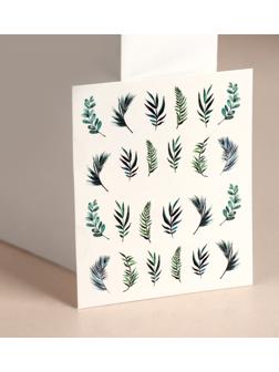 Слайдер - дизайн для ногтей «GREEN», фасовка 6 шт, цвет зелёный