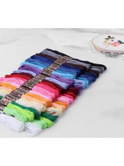 Набор ниток мулине, 8 ± 1 м, 50 шт, цвет МИКС