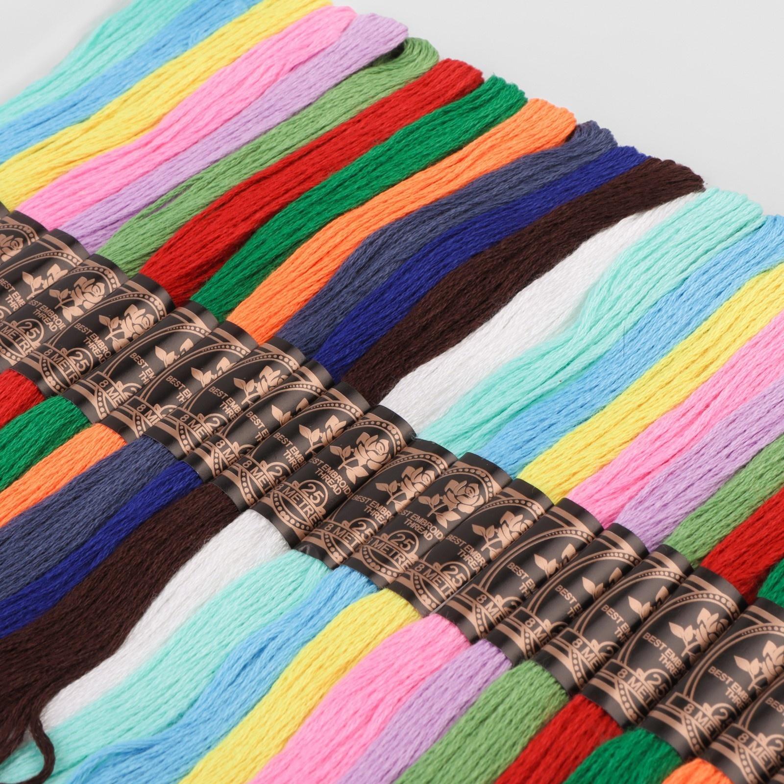 Набор ниток мулине, 8 ± 1 м, 100 шт, цвет МИКС