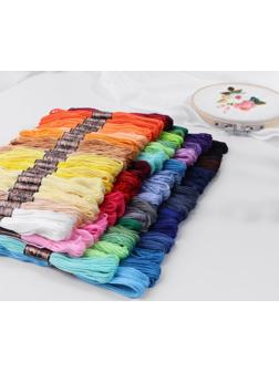 Набор ниток мулине, 8 ± 1 м, 100 шт, цвет МИКС