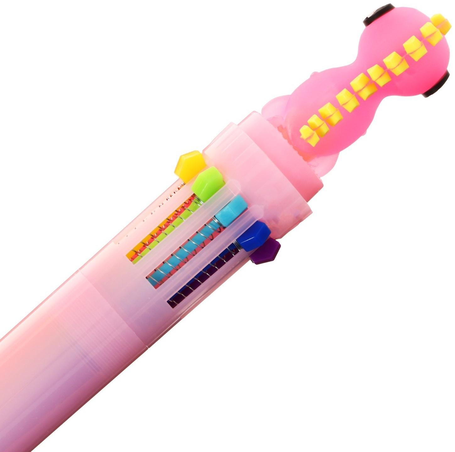 Ручка шариковая автоматическая 10-ти цветная, МИКС Дракон