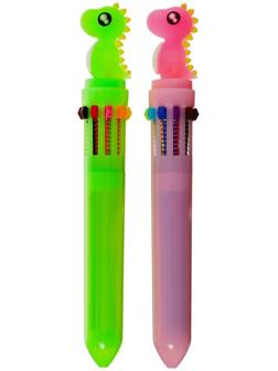 Ручка шариковая автоматическая 10-ти цветная, МИКС Дракон