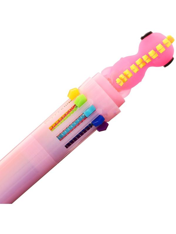 Ручка шариковая автоматическая 10-ти цветная, МИКС Дракон