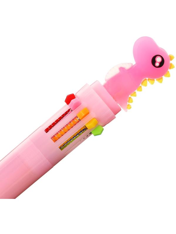 Ручка шариковая автоматическая 10-ти цветная, МИКС Дракон